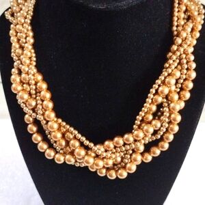 SHB multiple strands of twisted beads necklace.